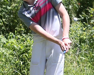 Conner Stevens chips on hole 17 during the first round of the AJGA Mill Creek Foundation Junior All-Star, Tuesday, June 2017, 2017 at Mill Creek Golf Course. ..(Nikos Frazier | The Vindicator)..