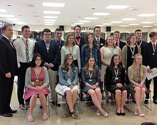 Neighbors | Submitted.Several new members were inducted into the National Italian Honor Society at Boardman High School on May 12. Pictured are, from left, (front) Mari Sulebi, Mia Bruno,  Isabel Beil, Makayla D'Eramo, McKenna Connolly; (back) Jack Zocolo, Cade Kreps, Tyler Catanzarite, Mazin Musleh, Gloria Hynes, David Giancola, Grace Coppola, Christopher Mediate, Emma Worsencroft, Ben Burkey, Annaliisa Cordova, Kyle Kimerer and Luke Durbin.