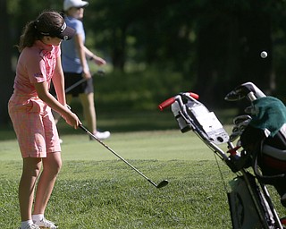 Jayne Bernard of Youngstown chips on hole 13 during the third and final round of the AJGA Mill Creek Foundation Junior All-Star, Thursday, June 22, 2017 at Mill Creek Golf Course. ..(Nikos Frazier | The Vindicator)..