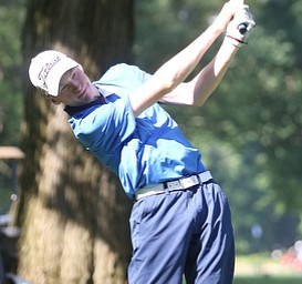 Conner Stephens of Brookfield drives on hole 13 during the third and final round of the AJGA Mill Creek Foundation Junior All-Star, Thursday, June 22, 2017 at Mill Creek Golf Course. ..(Nikos Frazier | The Vindicator)..
