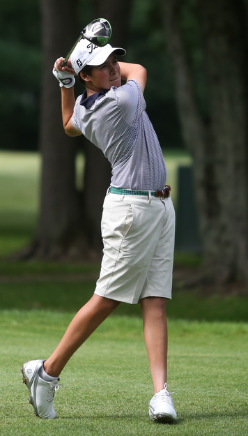 Matthew Yamin of New York City drives on hole 8 during the third and final round of the AJGA Mill Creek Foundation Junior All-Star, Thursday, June 22, 2017 at Mill Creek Golf Course. ..(Nikos Frazier | The Vindicator)..