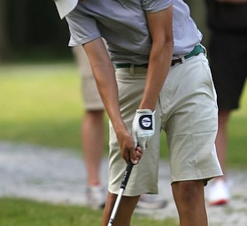 Matthew Yamin of New York City chips on hole 8 during the third and final round of the AJGA Mill Creek Foundation Junior All-Star, Thursday, June 22, 2017 at Mill Creek Golf Course. ..(Nikos Frazier | The Vindicator)..