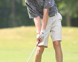 Maxwell Moldovan of Uniontown, Ohio chips on hole 8 during the third and final round of the AJGA Mill Creek Foundation Junior All-Star, Thursday, June 22, 2017 at Mill Creek Golf Course. ..(Nikos Frazier | The Vindicator)..