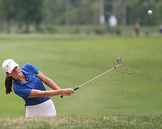Sarah Beqaj of Toronoto chips the ball out of a sand trap on hole 15 during the third and final round of the AJGA Mill Creek Foundation Junior All-Star, Tuesday, June 2017, 2017 at Mill Creek Golf Course. ..(Nikos Frazier | The Vindicator)..
