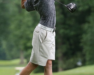 Maxwell Moldovan of Uniontown, Ohio drives on hole 18 during the third and final round of the AJGA Mill Creek Foundation Junior All-Star, Tuesday, June 2017, 2017 at Mill Creek Golf Course. ..(Nikos Frazier | The Vindicator)..