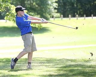 David Dull chips out of the ruff on hole 7 during the Greatest Golfer of the Valley Junior Qualifier on the North Course at Mill Creek Golf Course, Wednesday, June 28, 2017 at Mill Creek Golf Course. ..(Nikos Frazier | The Vindicator)..