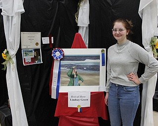 Neighbors | Abby Slanker.Canfield High School senior, and AP Art student, Lindsay Green won Best of Show with her piece, "Worry," at the Canfield Local Schools Student Art Show on May 24.