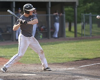 Baird batter Coleman Stauffer(20) waits to swing during the 3rd inning as Roth Brothers takes on Baird Brothers, Friday, June 30, 2017 at Bob Cene Park. Play was stopped in the 6th inning due to a lightning delay then never resumed because of heavy rain...(Nikos Frazier | The Vindicator)..