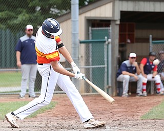 Astro Falcons batter Joe Rock(5)  during the 6th inning as Astro Falcons takes on SBA Aces, Saturday, July 1, 2017 at Bob Cene Park. Astros won 6-0...(Nikos Frazier | The Vindicator)..