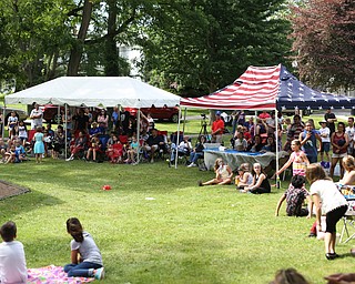 Spectators watch the live judging of Poland Idol during the 11th annual Celebrate Poland weekend at Village Hall, Saturday, July 1, 2017 in Poland...(Nikos Frazier | The Vindicator)