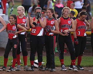 Canfield players get emotional after Poland beat Canfield, 7-6 in the 12u Little League district title, Monday, July 3, 2017 at Fields of Dreams in Boardman...(Nikos Frazier | The Vindicator)..