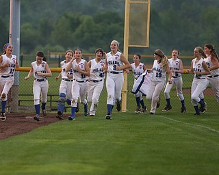Poland takes a victory lap after Poland beat Canfield, 7-6 in the 12u Little League district title, Monday, July 3, 2017 at Fields of Dreams in Boardman...(Nikos Frazier | The Vindicator)..