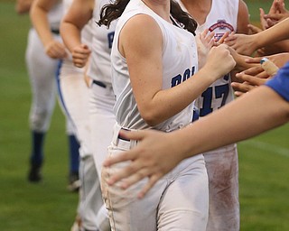 Poland takes a victory lap after Poland beat Canfield, 7-6 in the 12u Little League district title, Monday, July 3, 2017 at Fields of Dreams in Boardman...(Nikos Frazier | The Vindicator)..