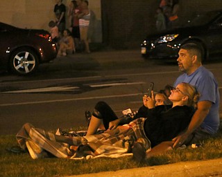 Julian Nacarro and family; wife, Kathi and daughter Autumn(10) of Liberty during the Fourth of July Fireworks at the Covelli Centre, Tuesday, July 4, 2017 in Youngstown...(Nikos Frazier | The Vindicator)