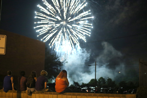 (from left) Paige Garthwaite of Poland, Hari Iyer of Rootstown, Haley Cremeans of Struthers, Anthony Jasinski of Poland and Serenity Augusta of Youngstown during the Fourth of July Fireworks at the Covelli Centre, Tuesday, July 4, 2017 in Youngstown...(Nikos Frazier | The Vindicator)