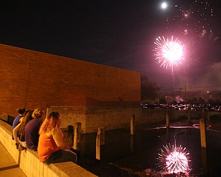 (from left) Paige Garthwaite of Poland, Hari Iyer of Rootstown, Haley Cremeans of Struthers, Anthony Jasinski of Poland and Serenity Augusta of Youngstown during the Fourth of July Fireworks at the Covelli Centre, Tuesday, July 4, 2017 in Youngstown...(Nikos Frazier | The Vindicator)