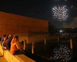 (from left) Paige Garthwaite of Poland, Hari Iyer of Rootstown, Haley Cremeans of Struthers, Anthony Jasinski of Poland and Serenity Augusta of Youngstown during the Fourth of July Fireworks at the Covelli Centre, Tuesday, July 4, 2017 in Youngstown...(Nikos Frazier | The Vindicator)