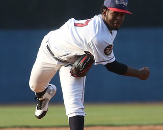 Mahoning Valley Scrappers pitcher Gregori Vasquez (47) throws in the third inning against the Mahoning Valley Scrappers/West Virginia Black Bears, Tuesday, July 4, 2017, at Eastwood Field in Niles...(Nikos Frazier | The Vindicator)..