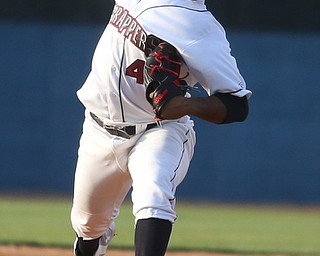 Mahoning Valley Scrappers pitcher Gregori Vasquez (47) throws in the third inning against the Mahoning Valley Scrappers/West Virginia Black Bears, Tuesday, July 4, 2017, at Eastwood Field in Niles...(Nikos Frazier | The Vindicator)..