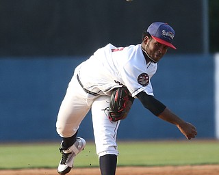 Mahoning Valley Scrappers pitcher Gregori Vasquez (47) throws in the third inning against the Mahoning Valley Scrappers/West Virginia Black Bears, Tuesday, July 4, 2017, at Eastwood Field in Niles...(Nikos Frazier | The Vindicator)..