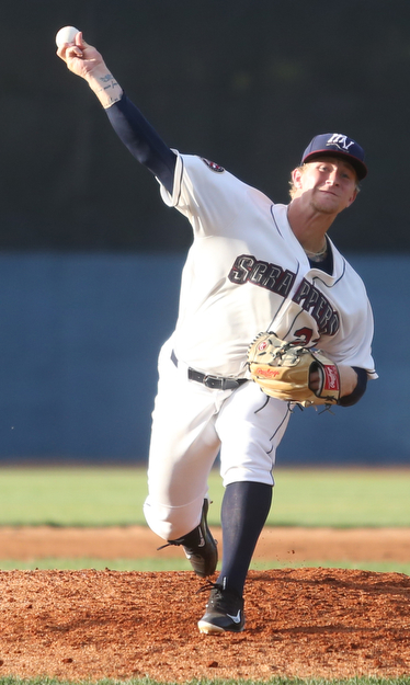Mahoning Valley Scrappers pitcher Zach Plesac (22) throws in the third inning against the Mahoning Valley Scrappers/West Virginia Black Bears, Wednesday, July 5, 2017, at Eastwood Field in Niles. ..(Nikos Frazier | The Vindicator)..