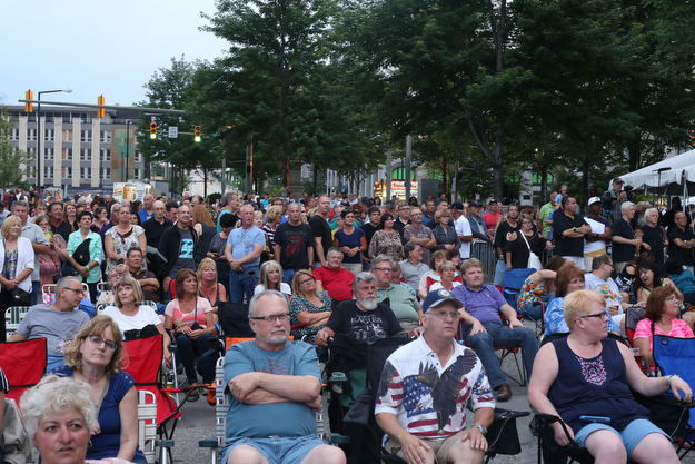 The Fabulous Flashbacks perform in Central Square, Friday, July 7, 2017 in downtown Youngstown...(Nikos Frazier | The Vindicator)