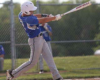 Poland second baseman Brody Todd (2) pauses before swinging in the second inning as Boardman takes on Poland, Friday, July 7, 2017, at Fields of Dreams in Boardman. Poland won 12-7...(Nikos Frazier | The Vindicator)..