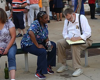 during the Youngstown Jazz and Wine Fest, Saturday, July 8, 2017 in Central Square in downtown Youngstown...(Nikos Frazier | The Vindicator)