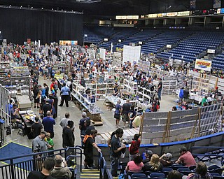 Houndreds of vendors set up inside the Covelli Center during the All Americon convention at the Covelli Center in Youngstown on Saturday afternoon.  Dustin Livesay  |  The Vindicator  7/8/17  Covelli Center.