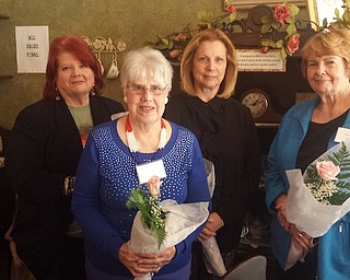 Newcomers of Mahoning Valley recently installed officers for 2017-18. Above from left are Jorine Stone, president; Carol Gregg, treasurer; Kathy Zuppo, vice president; and Regina Jenkins, secretary. Newcomers was formed more than 25 years ago with opportunities to meet new people and become acquainted with events and places in the community. There are many different activities to participate in, something for everyone. The movie-luncheon group, book club, Roundtowners, birthday group and needlework will meet through the summer, and general luncheons with speakers meetings will resume in September. For information call, Jorine at 330-757-7212, or Amy at 330-953-3349.