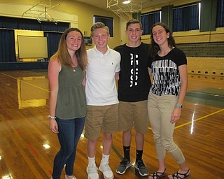 Neighbors | Alexis Bartolomucci.Track and field student athletes at Poland Middle School won the National Federation of State High School Association Archie Griffin Award. Pictured are, from left, Mia Musolino, Mason Matiste, Alex Glaros and Jackie Grisdale.