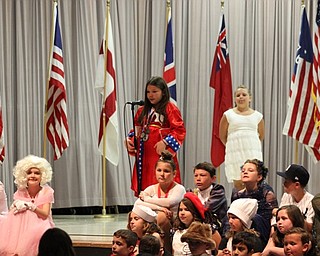 Neighbors | Abby Slanker.A third-grade Hilltop Elementary School student portrayed Laila Ali during the school’s annual Famous Americans program.