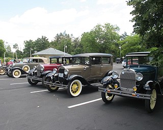 Neighbors | Alexis Bartolomucci.Model A cars were parked at Fellows Riverside Gardens for guests to look at on June 21 as they walked through the park.