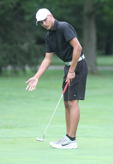 William D. Lewis The Vindictor  Jim Graham reacts after missing a puttduring GGOV Jr. qualifier at Trumbull CC July 13, 2017.