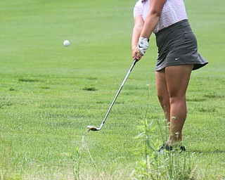 William D. Lewis The Vindictor  Olivia Taylor makes an approach shot during GGOV Jr. qualifier at Trumbull CC July 13, 2017.