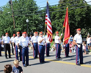 Neighbors | Abby Slanker.U.S. Marine Corp veterans marched in the Canfield Fourth of July Parade.