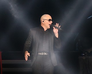 Pitbull performs during the Southwoods Concert For the Valley II at the Covelli Centre, Saturday, July 15, 2017 in Youngstown...(Nikos Frazier | The Vindicator)
