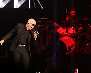 Pitbull performs "Hey Baby" during the Southwoods Concert For the Valley II at the Covelli Centre, Saturday, July 15, 2017 in Youngstown...(Nikos Frazier | The Vindicator)