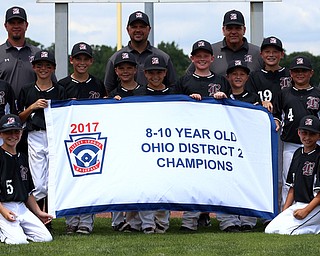 7-15-17  BASEBALL 8-10 yrs. Ohio D2 Championship- Boardman Spartans vs Canfield Cardinals at Field of Dreams in Boardman, OH..2017 8-10 yrs. Ohio D2 Champions Boardman Spartans.
