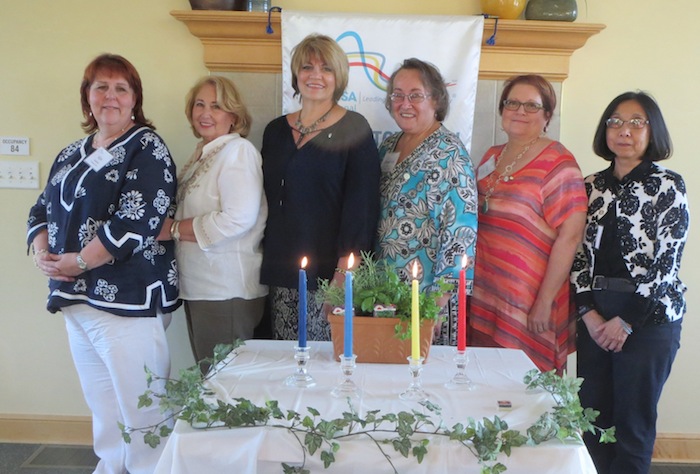 The Altrusa Club of Youngstown had its annual meeting recently at Firestone Farm’s Community Center to install the foundation board for 2017-19. The newly inducted officers are, from left, JoAnn York and Betty McKendry, directors; Denise Walters-Dobson, treasurer; Kathleen Austrino, president; Linda Kucalaba, director; and Carole McWilson, secretary. Patty Zitello, past president, was not present for the photo.