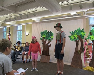 Neighbors | Alexis Bartolomucci.Children had a dress rehearsal for their upcoming play "The Three Young Pigs in Fantasyland" at the Poland library.