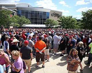 before President Donald J. Trump is scheduled to speak at the Covelli Centre, Tuesday, July 25, 2017 in Youngstown...(Nikos Frazier | The Vindicator)