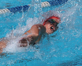 Tess Emerson of the "FAST" swim club competes in the girls 15-18 year old 50 meter freestyle during the Youngstown Swim League championships at the Poland Swim club in Poland on Saturday morning.  Dustin Livesay  |  The Vindicator  7/29/17  Poland.