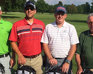 Winners of Cortland Rotary Golf Classic scramble: Tom Hart, Ryan Norris, Steve Mines, Justin Shaker