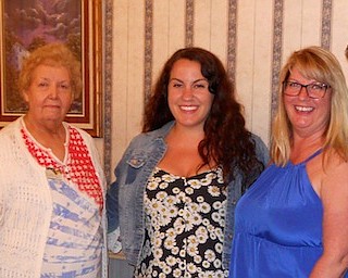 The Tri-Gold Chapter of the American Business Women’s Association recently hosted its 2017 scholarship recipients and their families at A La Cart restaurant in Canfield. President Sarah Janutolo awarded $1,000 scholarships to Becca Potkanowicz, who attends Younstown State University, and Emily Demalo, who attends the Cincinnati Conservatory of Music. Accepting Emily’s award was her mother, Cathleen Demalo. Above, from left, are Demalo, Janutolo, Potkanowicz and her mother and grandfather, Jill Potkanowicz, and David Poorman.