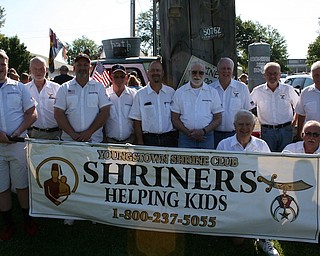 Youngstown Shrine Club members participate in parades and other community activities to increase awareness of their philanthropy. The Shriners support the care of children with orthopedic-related conditions and burn-and-skin-related conditions at their 22 hospital locations in North America. Anyone interested in becoming a Shriner or interested in the care provided at their medical centers can call the club at 330-549-3857. Above, Shriners marching in the parade, front row, from left, were Jim Burnham and Jay Jones. Back Row, from left, Noah Hartzler, Bob Seeger, Dave Hartzler, Mike Burbick, Bob Ridzon, Bud Lewis, Greg Anstrom, Jim Hazlett and Hugh Davenport.
