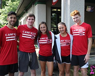 Neighbors | Abby Slanker.Canfield High School senior soccer players Alec Simone, R.J. Thomas, Macey Malinky, Alana Petracci and Sam Accordino volunteered at the Till Open Golf Scramble.