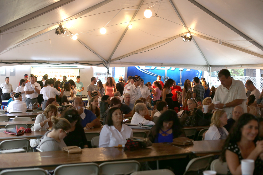 The tent crowd during the Greater Youngstown Italian Festival, Friday, August 4, 2017 in Downtown Youngstown...(Nikos Frazier | The Vindicator)