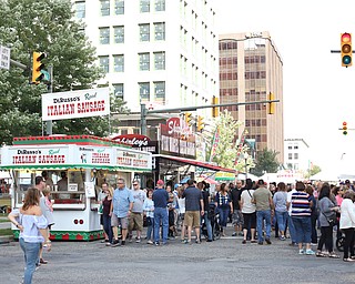 The early evening crowd during the Greater Youngstown Italian Festival, Saturday, August 5, 2017 in Downtown Youngstown...(Nikos Frazier | The Vindicator)