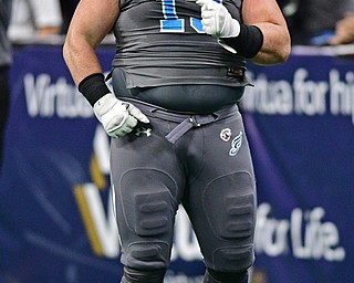Philadelphia Soul defensive linemen Zach Zidian celebrates after blocking a PAT during the second half of their game against the Cleveland Gladiators on June 10, 2017 at the Wells Fargo Center in Philadelphia, Pennsylvania. DAVID DERMER | THE VINDICATOR